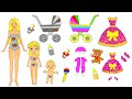 PAPER DOLLS DRESS UP MOTHER DAUGHTER POOR AND RICH COSTUMES DRESSES HANDMADE PAPERCRAFTS