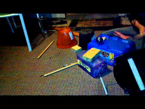 Playing drums on random objects