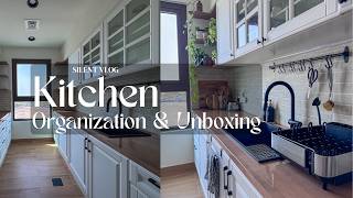 Organizing My New Kitchen | ترتيب المطبخ |Temu Unboxing | Silent Vlog in Dubai