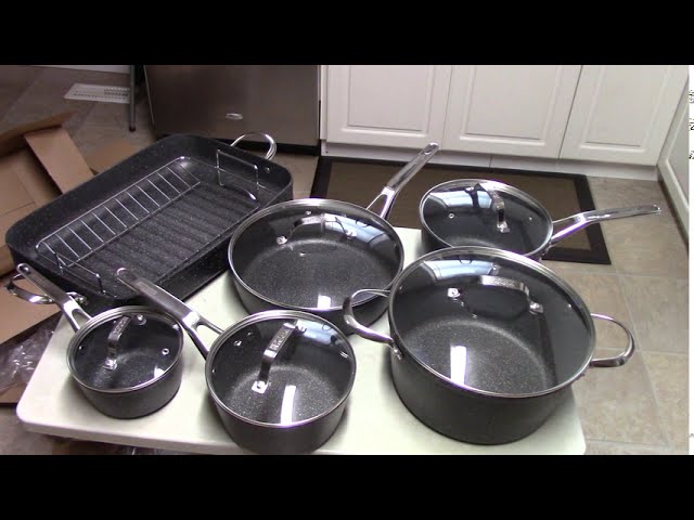 Heritage The Rock Non-Stick Cookware Set with Matching Roaster 10-pc