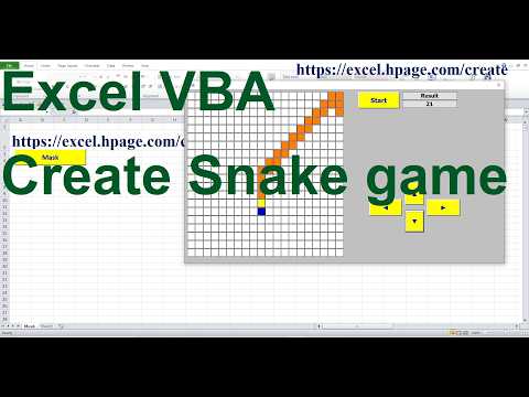 5 Create your own Snake game in Excel VBA  Create four hundred label fields