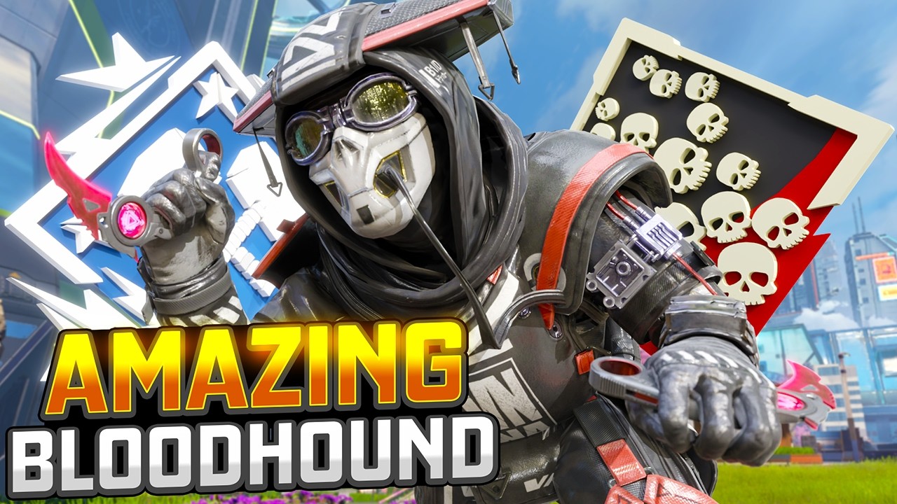 Потрясающий Бладхаунд: 27 убийств и 5800 урона в Apex Legends.