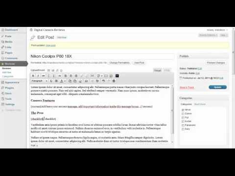 ProReview - Insert Shortcodes