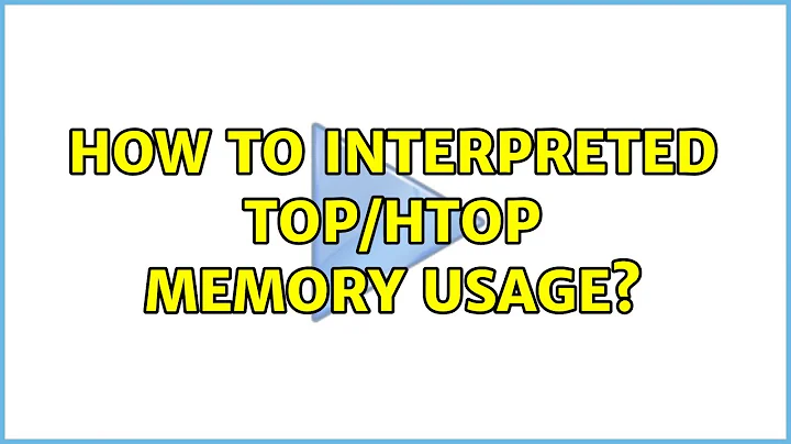 How to interpreted top/htop memory usage?