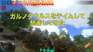 アークモバイル カルノタウルスをテイムしてサドル作って騎乗してみた Youtube