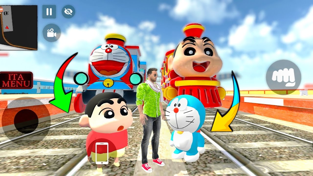 😍 Brand new shinchan train and doraemon train 🚂 in Indian theft auto simulator🔥