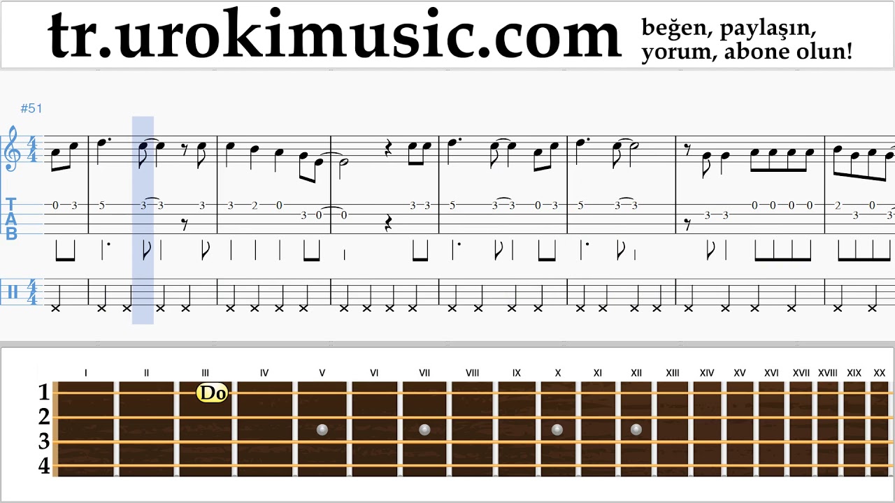 Ukulele dersleri Jingle Bell Rock Notalar Eğitim Bölüm2 umi723 YouTube