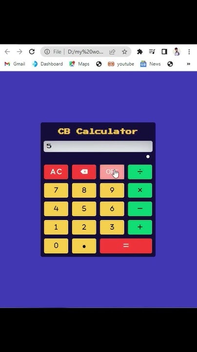 how to build a Simple Calculator App by HTML, CSS and JavaScript - YouTube