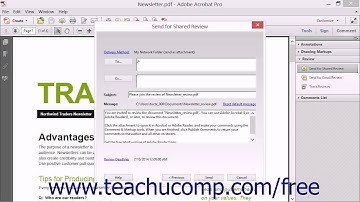 Sending for Shared Review - Adobe Acrobat XI Training Tutorial Course