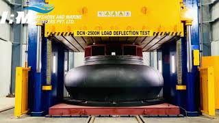 Load deflection test IRM 2500H Cone Marine Fendering Systems
