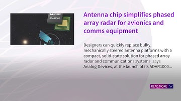 Antenna chip simplifies phased array radar for avionics and comms equipment