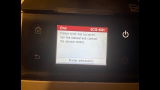 Canon TA / TM Series "End Of Lifespan" Error Code EC32-4001 ( You've Been Warned ! )