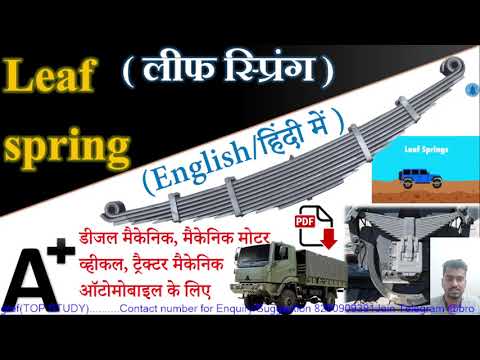 Leaf Spring Suspension ( लीफ स्प्रिंग ) Working Advantage MCQs