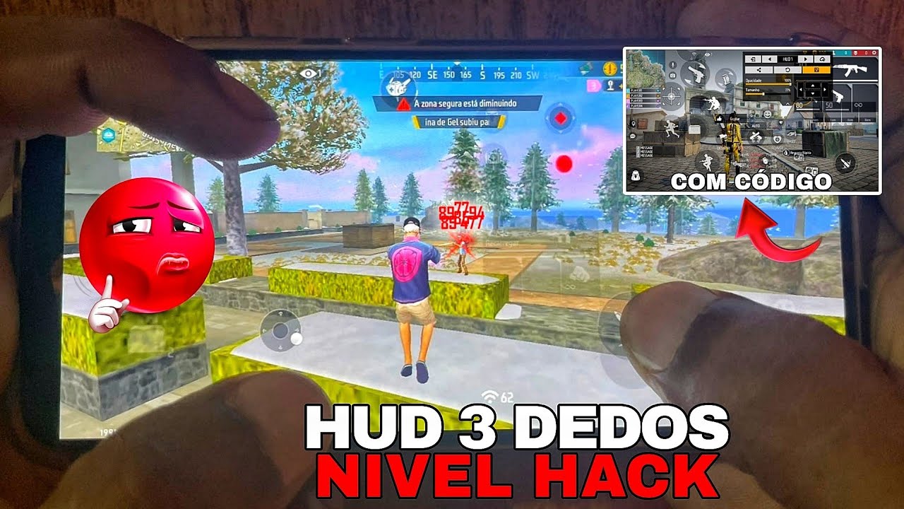 O MELHOR HUD 3 DEDOS PARA JOGAR  FREEFIRE EM 2025! 👑💎 HUD 3 DEDOS PARA INSTAPLAYER E FREESTYLE!