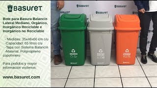 Basuret Botes de Basura Mediano Orgánico, Inorgánico Reciclable e  Inorgánico no Reciclable - YouTube