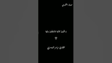 اللَّـهُ الَّذِي أَنْزَلَ الْكِتابَ بِالْحَقِّ _سورة الشورى _ياسر الدوسري كروما شاشه سوداء
