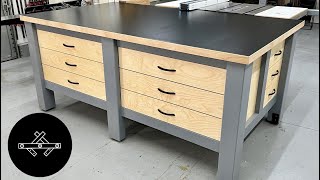 Out feed table part 2 with storage to improve organization.