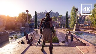 Walking Tour In Beautiful Ancient Athens City | Ac Odyssey (4K Ultra Max Graphics)