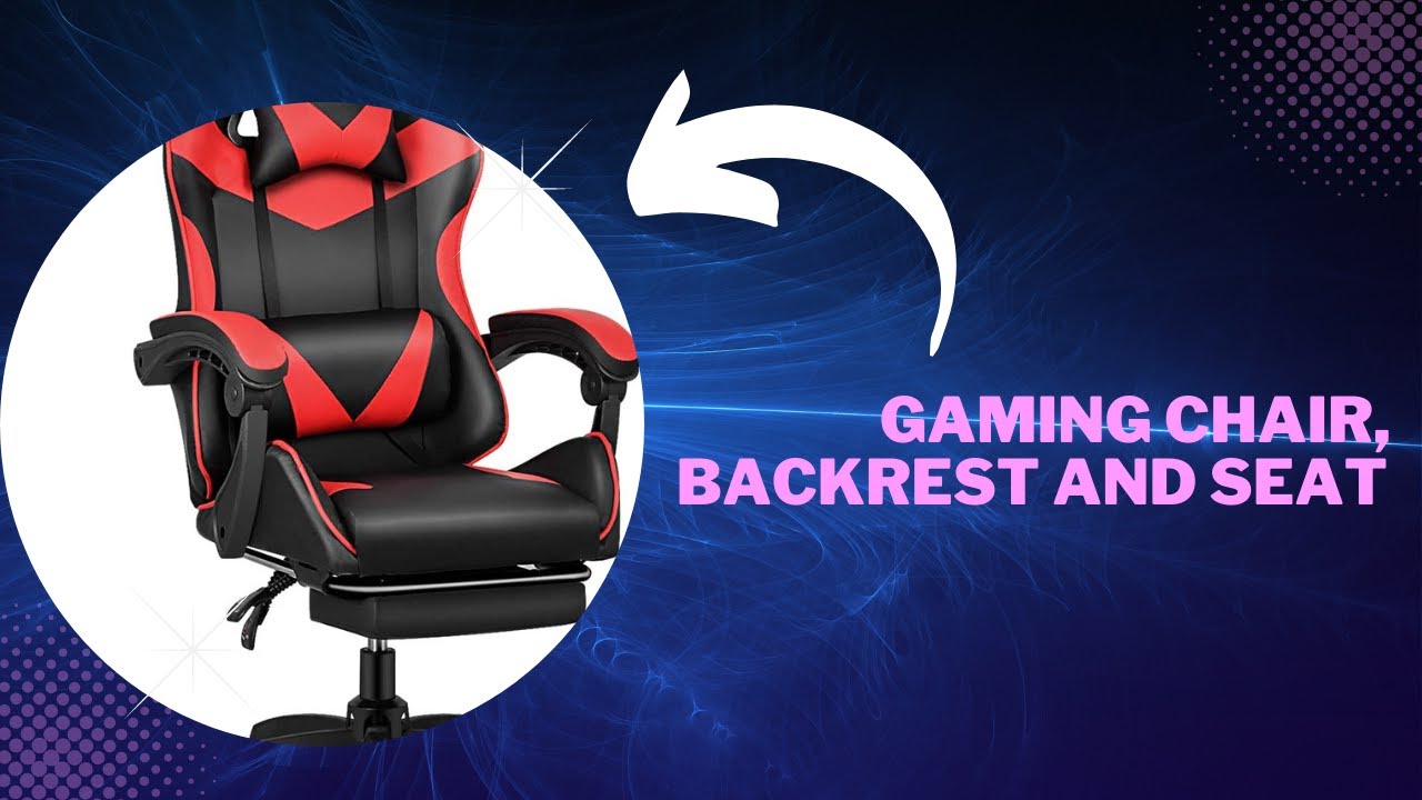 Amazon com  Gaming Chair, Backrest and Seat Height Adjustable Swivel Recliner Racing Office Computer