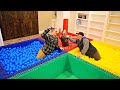 Last to leave their color ball pit wins