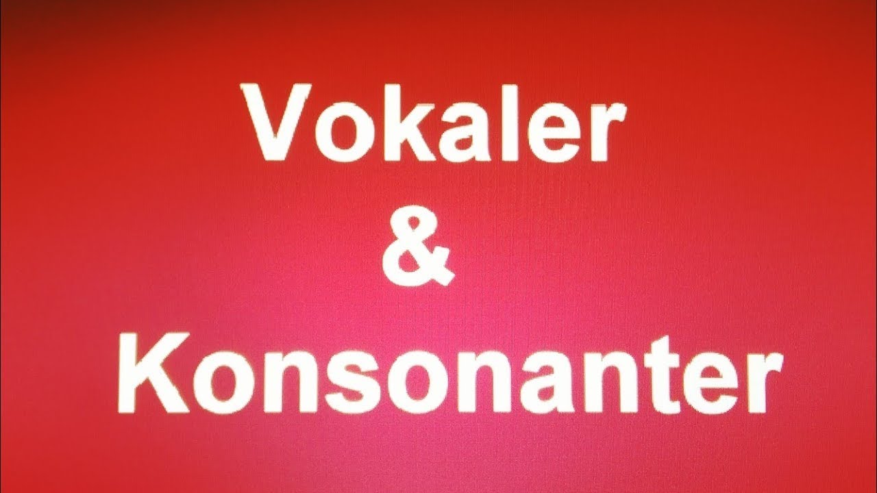 vokaler og konsonanter sang - YouTube