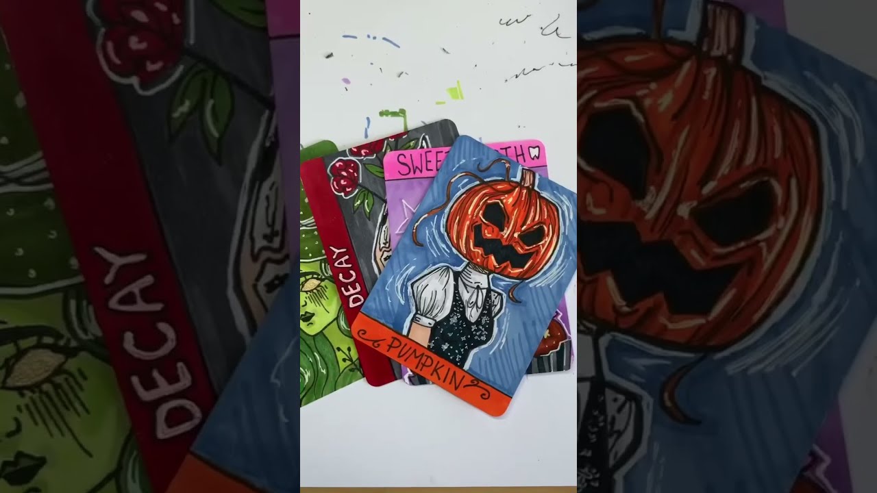 Create a Spooky Halloween Artist Trading Card with me 👻 YouTube