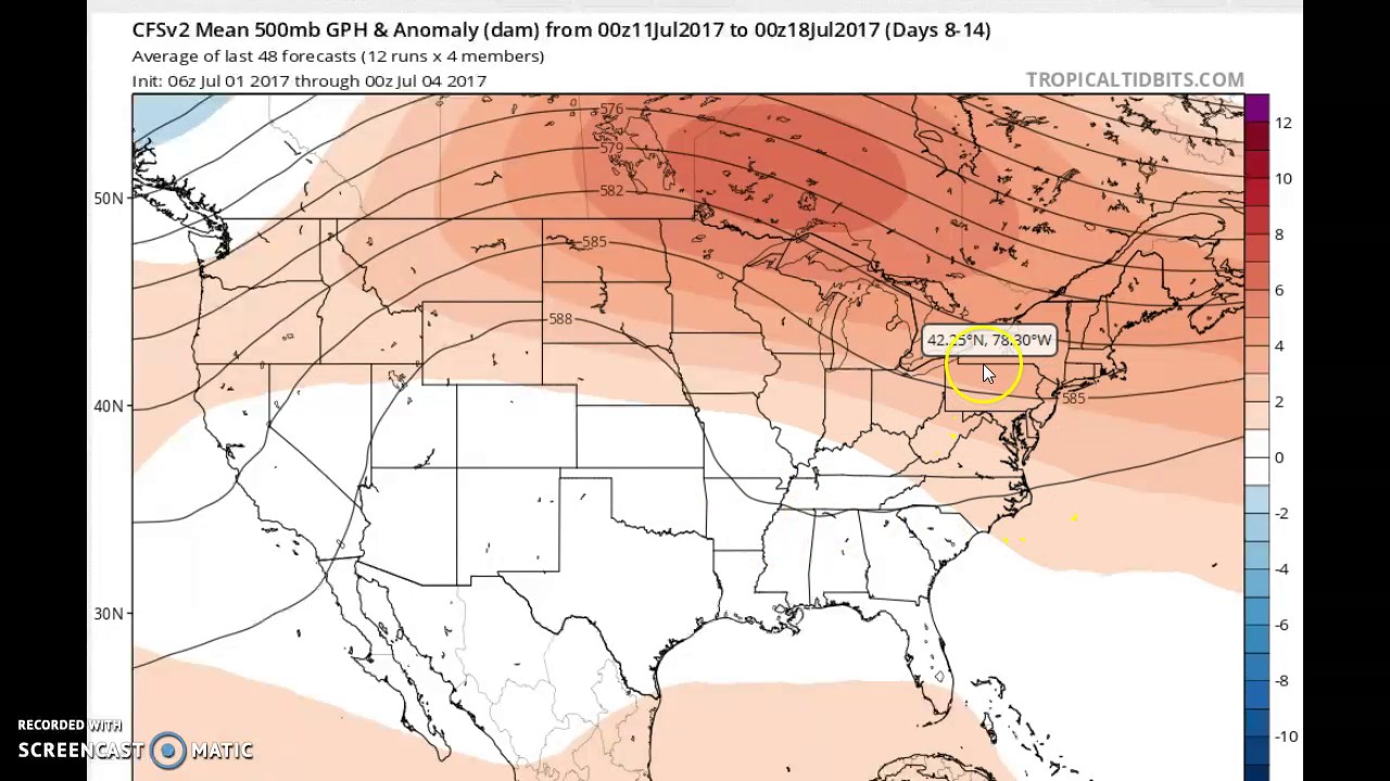 Happy July 4th, taking a look at CFSv2 weeklies