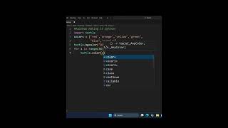 Rainbow make project in python #shorts #coding #python
