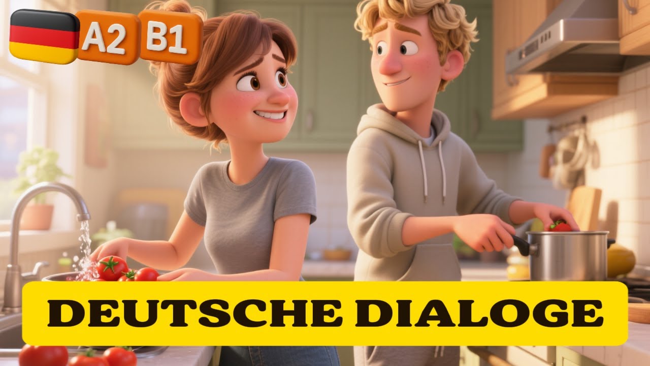 🎧 Learn German Listening A2-B1 | 3 Real Conversations | Everyday Dialogues & Subtitles