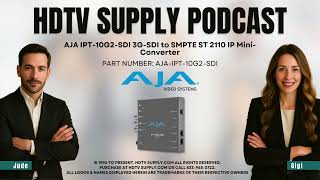 AJA IPT-10G2-SDI 3G-SDI to SMPTE ST 2110 IP Mini-Converter