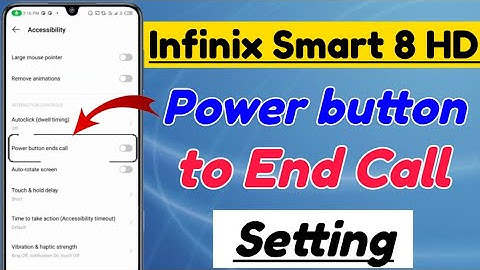 Infinix Smart 8 HD me Power button to end call Setting kaise kare | infinix Smart 8 hd power button