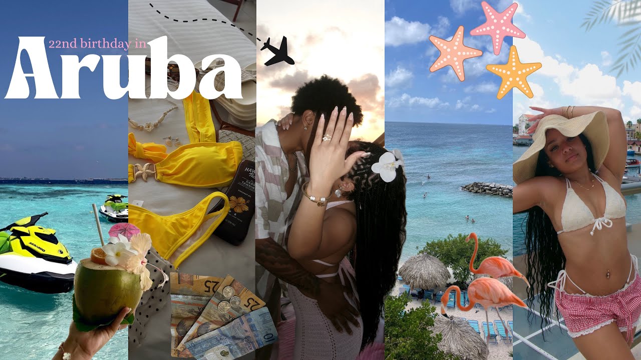 22nd Birthday in Aruba ❀𓆉︎*: I GOT ENGAGED ?! Jet Skiing, Flamingos, De Palm Island, Snorkeling, etc