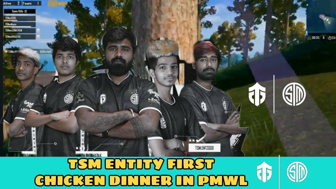 TSM Entity first chicken dinner in PMWL || Entity PMWL chicken dinner
