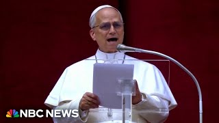 Pope Leo XIV calls for an end to war in first Sunday address