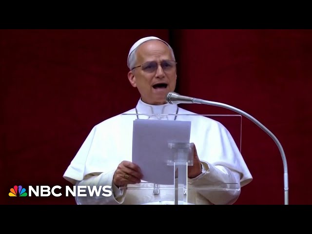 Pope Leo XIV calls for an end to war in first Sunday address ...
