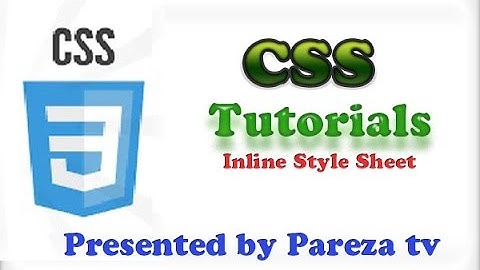 CSS Tutorial for Beginners - 03 - Inline Style Sheet -Urdu-Hindi