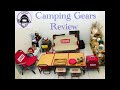 Camping Gears Review - Chums gears, Kzm gears, black , khaki and grey setup. Tectical equipment.