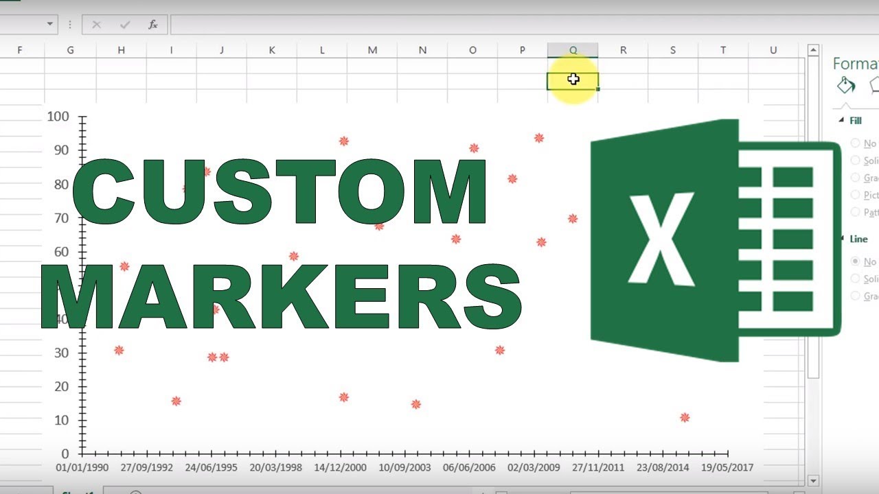 How to customize markers in excel