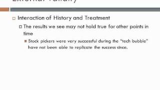 Threats to External Validity