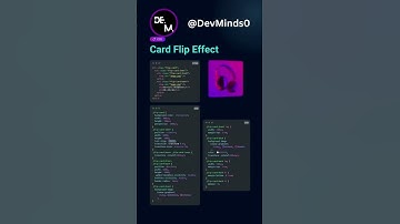 Stunning Card Flip Animation using HTML and CSS - Tutorial 1 min | #webdesign  @DevMinds0