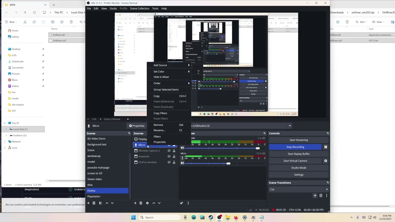 How to add microfoon echo in OBS