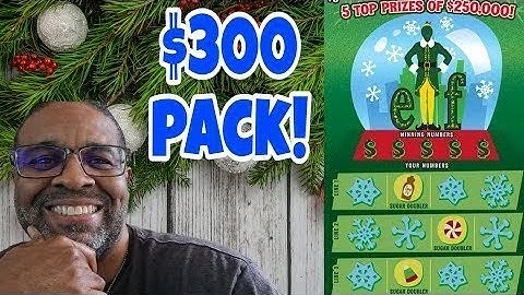 $5X60 ELF CHRISTMAS SCRATCH OFF TICKETS | FULL PACK! #scratchers #scratchofftickets #mdscratchjedi
