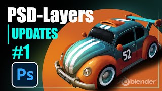 Export psd from blender to photoshop, krita, gimp .... in PSD-LAYERS .... FREE Blender Addon.