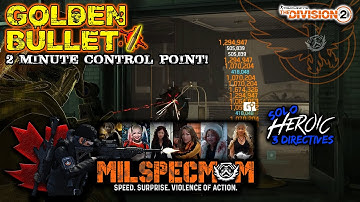 The Division 2 | Golden Bullet | 2 Minute Control Point! | Heroic 3 Directives