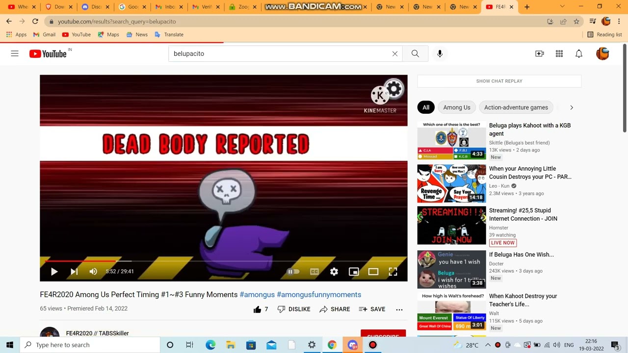YouTube is scared of Belupacito (again, on Laptop)