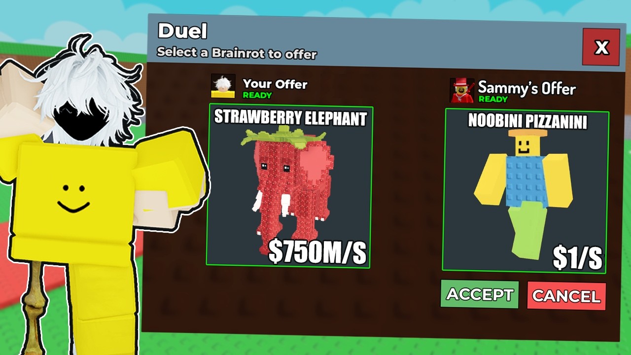 STEAL A BRAİNROT AMA HER PVP'Yİ KABUL ETMEK ZORUNDAYIM!