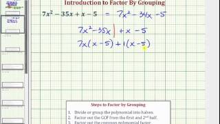 Ex 3: Intro to Factor By Grouping Technique