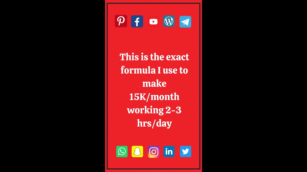 This is the exact formula i use to make 15K/month 