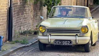 YELLOW Triumph Herald 13/60 Convertible 1971