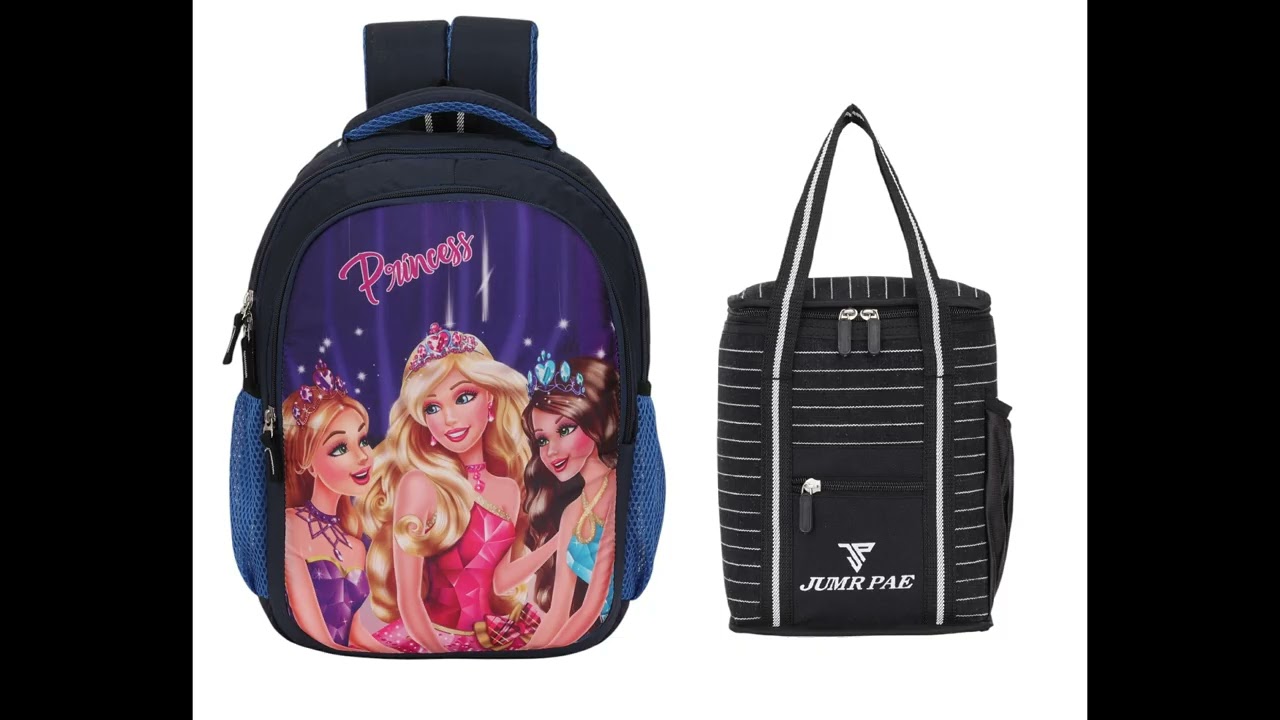 Backpack 01 Princess+Lunch Bag 01 Black